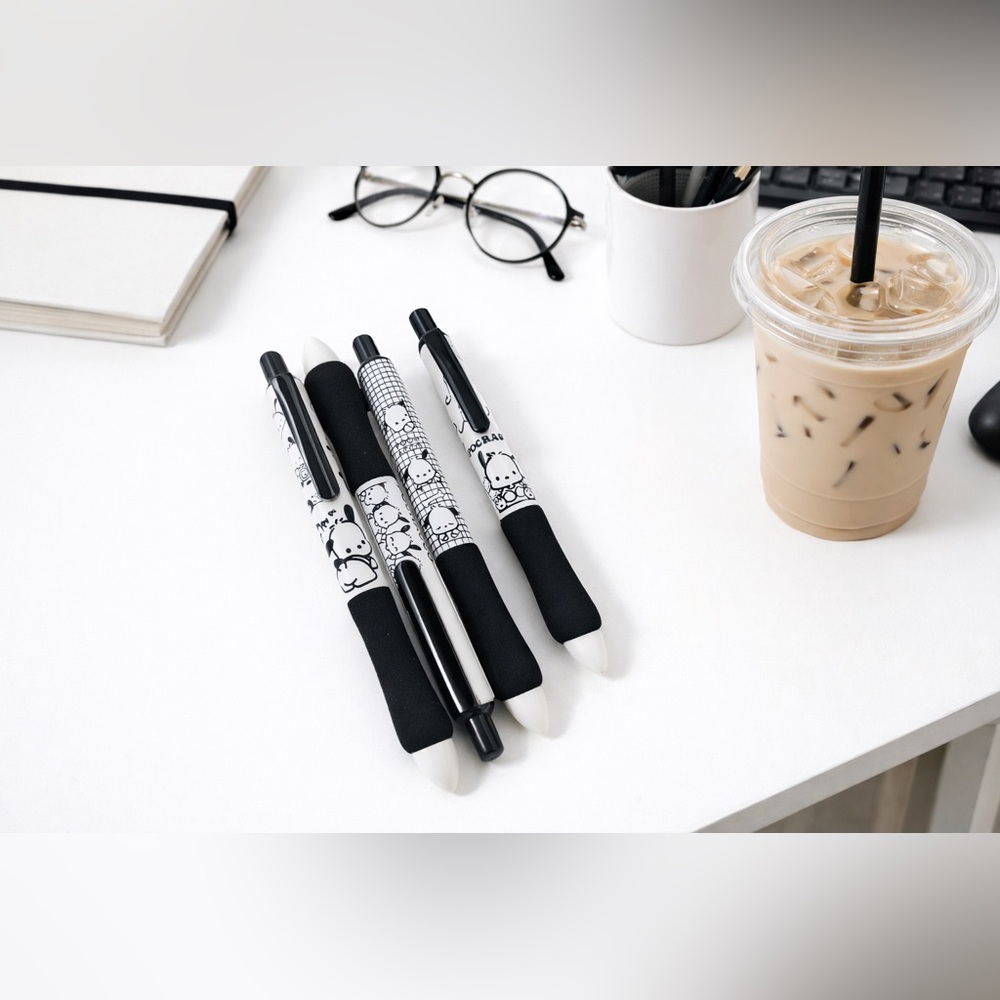 Sanrio Pochacco Black and White Gel Pen Set